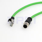 Il maschio di D-codice di M12 4pin ad Ethernet impermeabile RJ45 ha protetto il cavo per le applicazioni industriali di Ethernet
