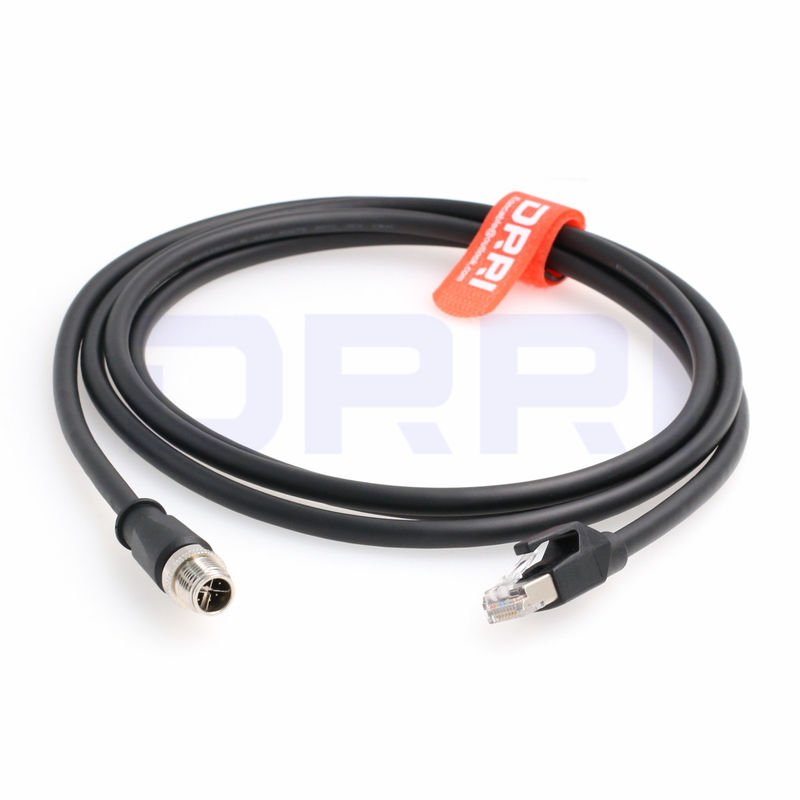 M12 X-ha codificato 8 Palo al cavo di Ethernet flessibile, cavo flessibile industriale della rete Cat6